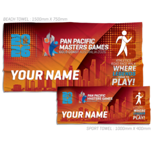 Athletics - Road Race Walk Personalised Towel