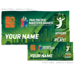 Badminton Personalised Towel