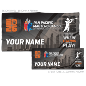 Clay Target Shooting Personalised Towel