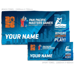 Paddling - Outrigger Canoe Personalised Towel